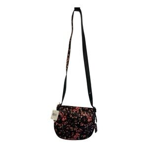 Coach Black and Red Floral Crossbody Bag